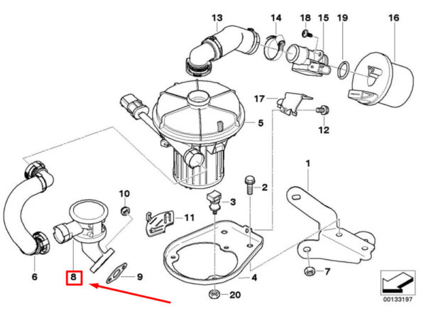 11727553066 - NEW BMW X3 E83 AIR PUMP SWITCH BOX 11727553066 7553066 ORIGINAL