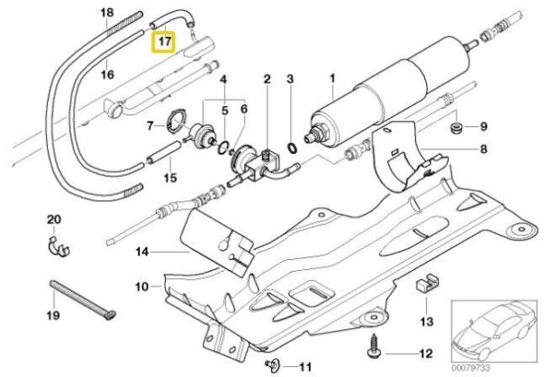 11727837591 - NEW BMW 3 SERIES 5 SERIES Z3 92-06 AIR HOSE ELBOBOW 7837591 GENUINE