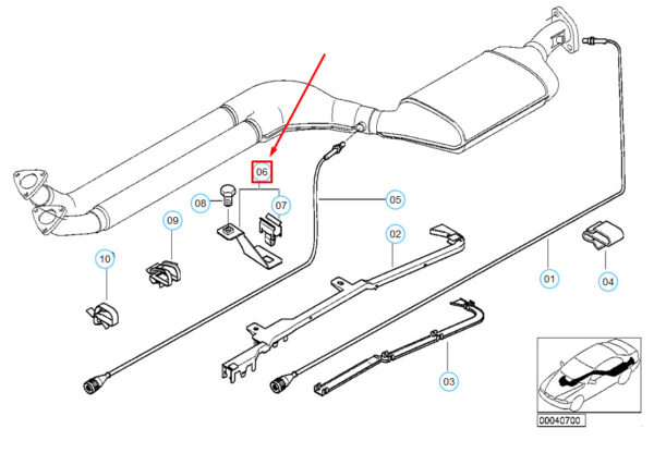 11781438851 - NEW BMW 3 COMPACT E36 LAMBDA PROBE OXYGEN SENSOR BRACKET 11781438851 OEM