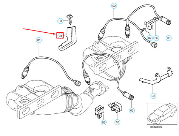 11787503160 - NEW BMW 3 E46 LAMBDA PROBE OXYGEN SENSOR CABLE BRACKET 11787503160 OEM