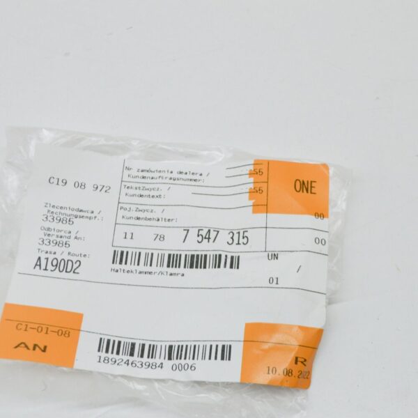 11787547315 - BMW X3 F25 exhaust mounting clamp 11787547315 7547315 NEW ORIGINAL