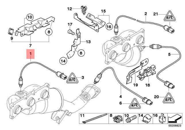 11787557756 - NEW BMW X5 E70 LAMBDA OXYGEN SENSOR 11787557756 7557756 3.0 PETROL OEM