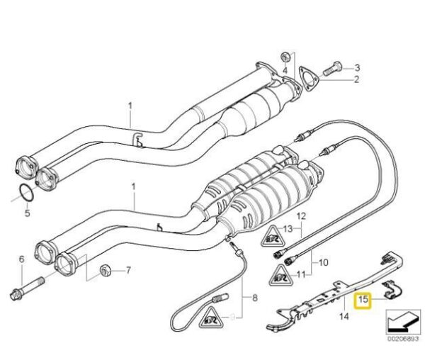 11787831182 - NEW BMW 3 E46 M3 LAMBDA CONNECTOR WIRE HOLDER GUIDE RAIL 7831182 01-05