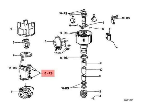 12111267394 - NEW BMW E12 SEDAN IGNITION SWITCH POINT CONTACT REPAIR  12111267394
