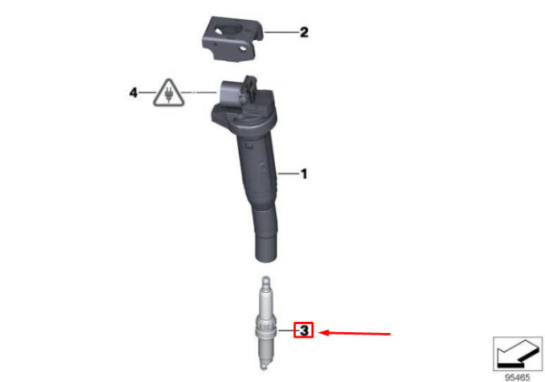 12120038349 - NEW BMW 1 E81 SPARK PLUG SET 4PC 12120038349