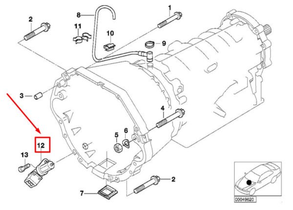 12141433264 - BMW Z8 Roadster E52 crankshaft sensor 12141433264 1433264 NEW ORIGINAL