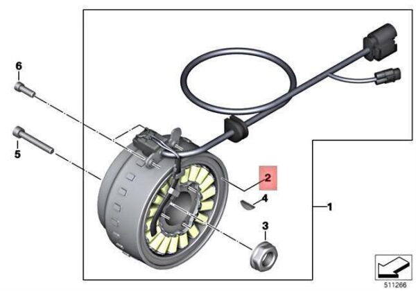 12311540515 - Dell Alternator Rotor BMW G 310 GS G 310 R 2016 2019 Original 12311540515