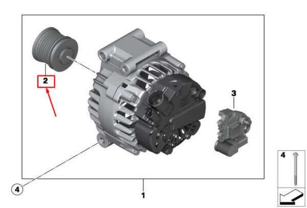 12317576515 - NEW MINI CONVERTIBLE R57 GENERATOR PULLEY 12317576515 7576515 ORIGINAL