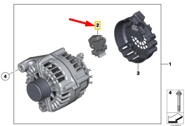 12318510087 - NEW BMW 3 E90 ALTERNATOR VOLTAGE REGULATOR 12318510087 8510087 ORIGINAL