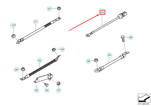 12427793201 - NEW BMW X5 E70 LEAD FOR PREHEATER SYSTEM 12427793201 7793201