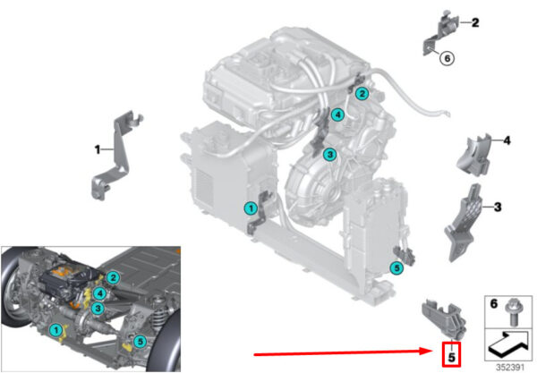 12437642605 - NEW BMW I3 I01 HOLDER 12437642605 7642605 GENUINE