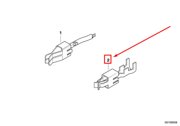 12517548500 - BMW 3 E46 Cable Plug Terminal Block Contact Pin 12517548500 7548500 NEW