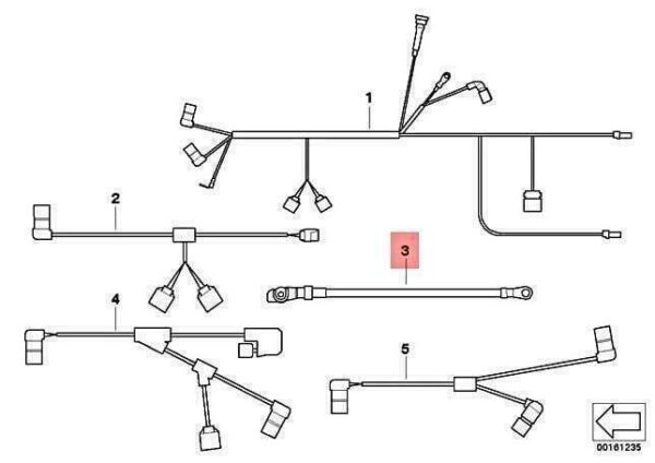 12517835713 - OEM BMW M6 E60 61 E63 64 M5 CONVERTIBLE POSITIVE BATTERY LEAD 12517835713 NEW