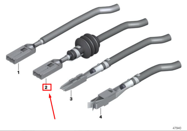 12520143427 - NEW MINI COOPER R50 SOCKET CLAMP SLK 2 8 ELA WITH WIRE 12520143427 ORIGINAL