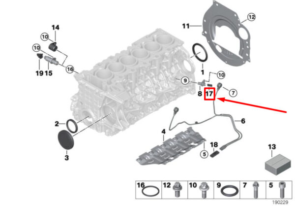 12527507526 - BMW 6 F06 Electric Male Housing 7507526 12527507526 NEW ORIGINAL