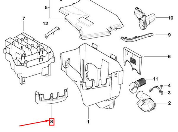 12527510648 - BMW 7 E65 Control Unit Box Bottom Section Gasket 12527510648 NEW REAL