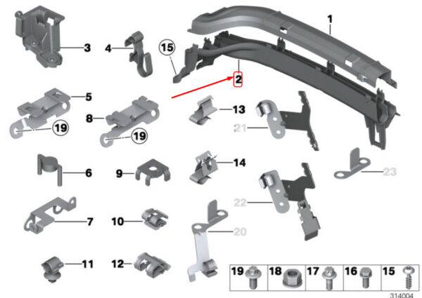12527583755 - NEW BMW 5 F10 CABLE DUCT BOTTOM PART 12527583755 7583755 OEM