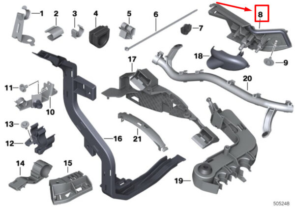 12528621100 - BMW 2 F87 attachments harness bulkhead seal 12528621100 8621100 new