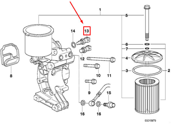 12611404699 - NEW BMW Z3 M E36 M3 3.2 Z3 M3.2 CONVERTIBLE OIL TEMPERATURE SWITCH 12611404699 GENUINE