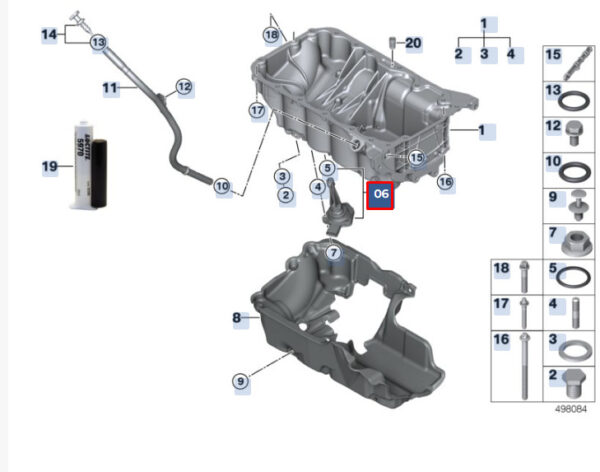 12615A14BF9 - BMW X1 F48 oil level sensor 12615A14BF9 5A14BF9 NEW ORIGINAL