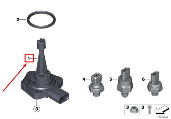 12618608781 - NEW BMW 4 COUPE F32 ENGINE OIL LEVEL SENSOR 8608781 12618608781 ORIGINAL