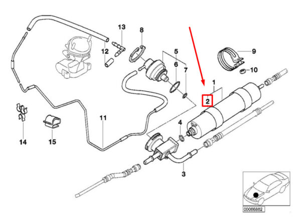 13321734056 - NEW BMW 3 COMPACT E36 FUEL FILTER DAMPER RING 13321734056 1734056 ORIGINAL