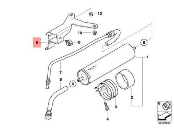 13327791143 - OEM BMW R50 COUPE FUEL STRAINER BRACKET 13327791143 GENUINE NEW