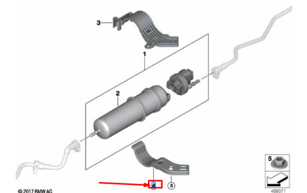 13328582276 - BMW 4 CONVERTIBLE G23 FUEL FILTER BRACKET 13328582276 NEW GENUINE