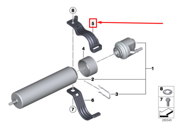 13328591939 - NEW MINI -LANDSMANN F60 FUEL STRAINER BRACKET 8591939 13328591939 GENUINE