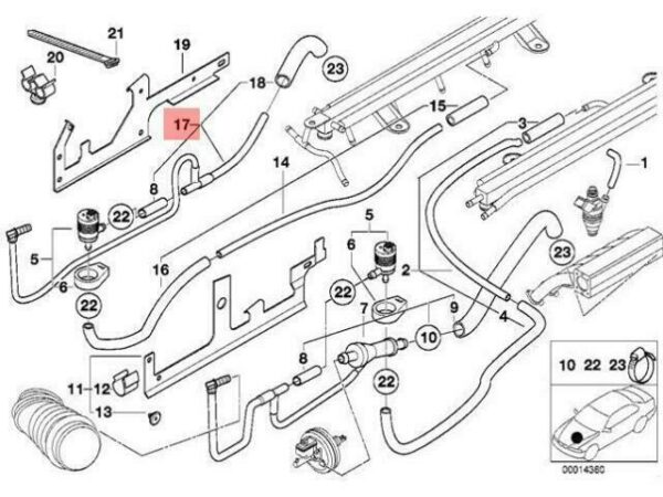 13531435606 - OEM BMW E38 SALOON EXHAUST MANIFOLD AIR INTAKE PIPE 13531435606 GENUINE NEW