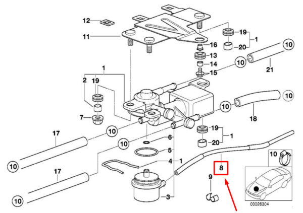 13531437282 - NEW BMW 3 E46 VACUUM PIPE 1437282 13531437282 ORIGINAL