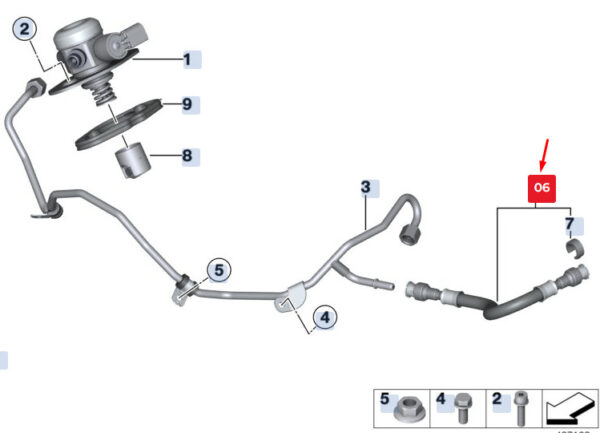 13537606563 - NEW BMW X5 F15 FUEL HOSE 13537606563 7606563