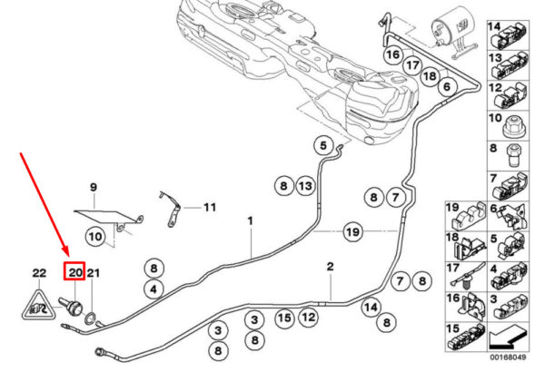 13537622231 - NEW BMW 3 SERIES E90 FUEL PRESSURE SENSOR 13537622231 7622231 GENUINE