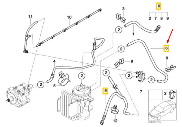 13537786399 - BMW X5 E53 Fuel Pressure Limiting Valve 13537786399 7786399 NEW Original
