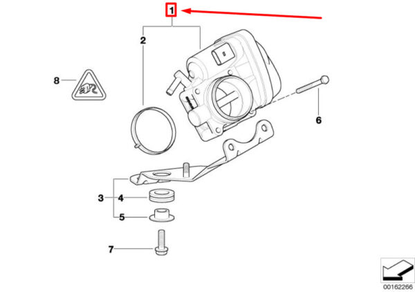 13541503358 - MINI COOPER S CONVERTIBLE R52 THROTTLE BODY 13541503358 NEW GENUINE