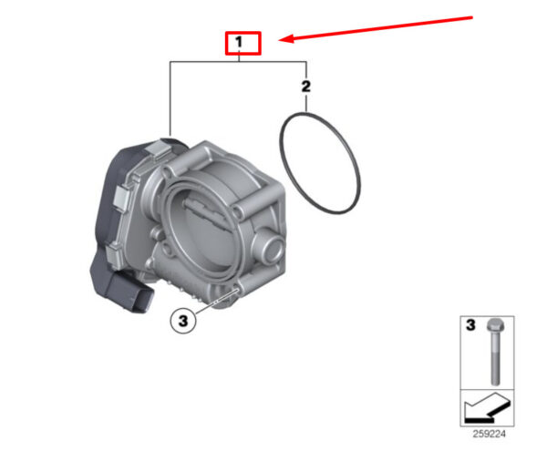 13547510071 - NEW BMW 7 E65, E66, E67 THROTTLE HOUSING ASSEMBLY 13547510071 7510071 03-07