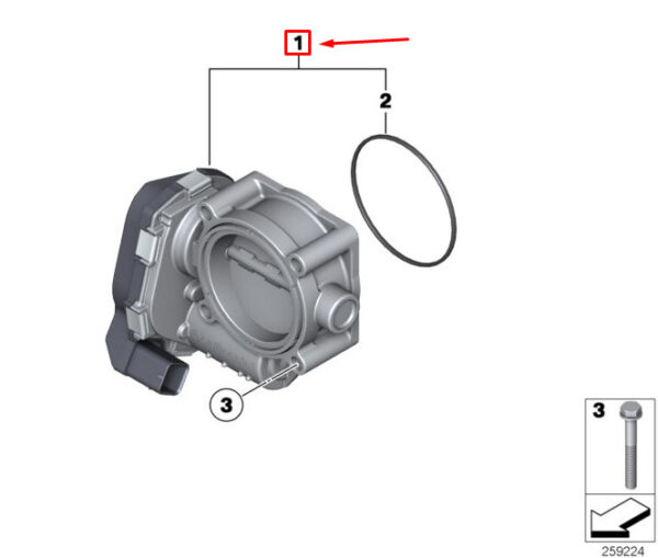 13547555944 - NEW BMW X5 E70 THROTTLE HOUSING ASSEMBLY 13547555944 7555944 ORIGINAL