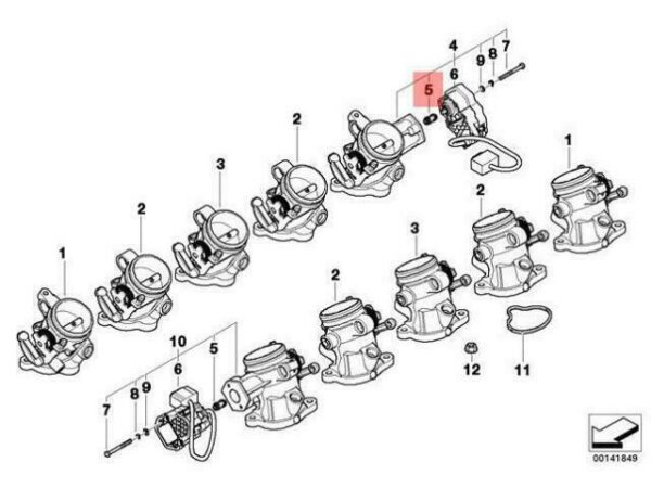 13547836099 - OEM BMW E60 E61N E63 E64 THROTTLE BODY CLUTCH HALL SENSOR 13547836099 GENUINE