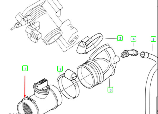 13621433565 - NEW BMW 3 E46 MASS AIR FLOW SENSOR 13621433565 OEM
