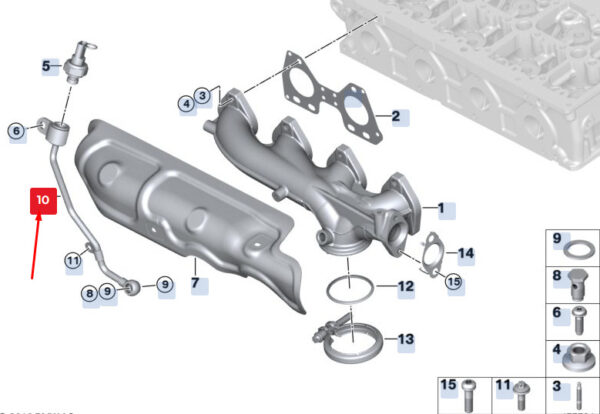 13628514018 - NEW BMW X3 F25 EXHAUST-GAS PRESSURE PIPE 13628514018 8514018