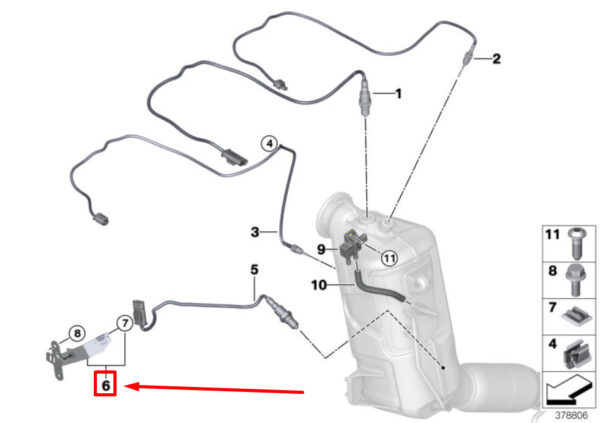 13628570589 - NEW MINI CONVERTIBLE F57 LAMBDA SAMPLE CLAMP 13628570589 8570589 GENUINE