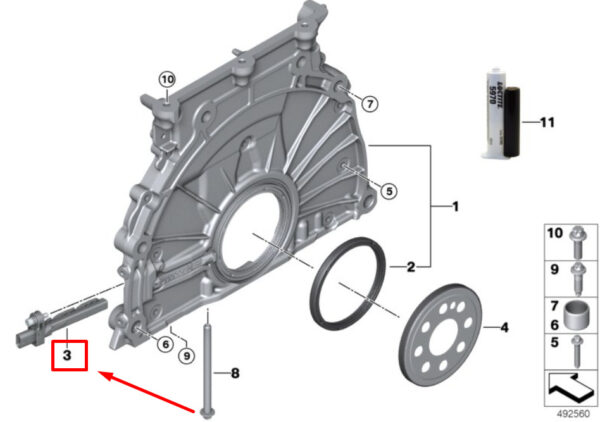 13628644376 - NEW MINI CLUBMAN F54 ENGINE CRANKSHAFT SENSOR 8644376 13628644376 GENUINE