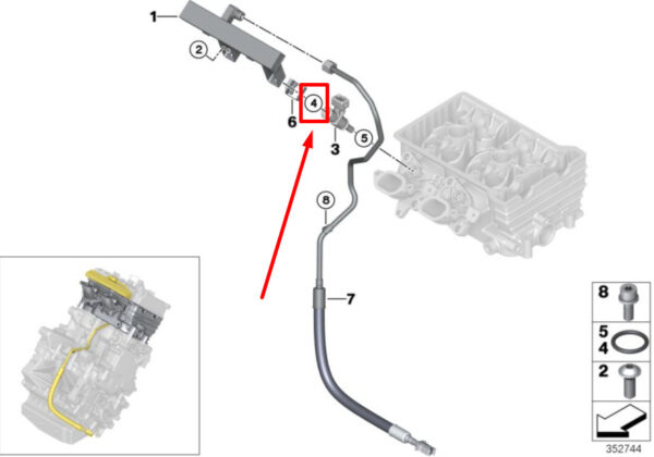13641437487 - NEW BMW I3 I01 FUEL SYSTEM O-RING 13641437487 1437487 ORIGINAL