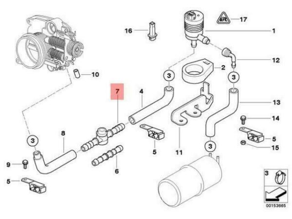 13711247548 - OEM BMW E38 SEDAN DISTURBANCE AIR VALVE 13711247548 GENUINE NEW