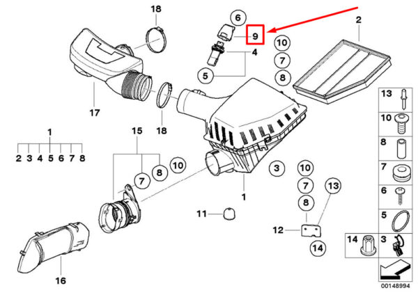 13717577710 - NEW BMW 6 CONVERTIBLE E64 SUCTION SOUND STEAMER COVER 13717577710 7577710 ORIGINAL