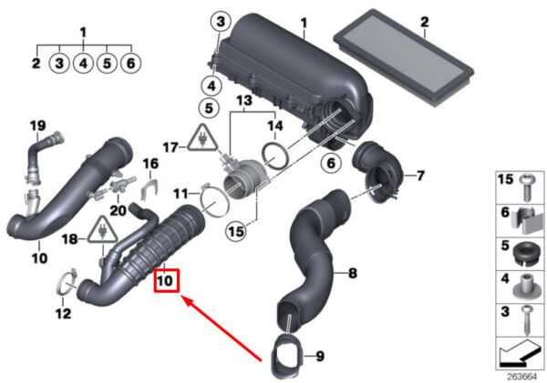 13717583683 - NEW MINI -LANDSMANN R60 ENGINE AIR DUCT 13717583683 7583683 GENUINE