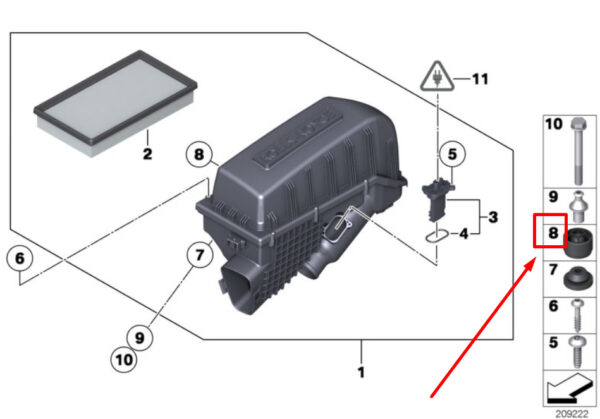 13717588501 - NEW BMW X3 F97 ENGINE COVER RUBBER BUFFER 7588501 13717588501 ORIGINAL
