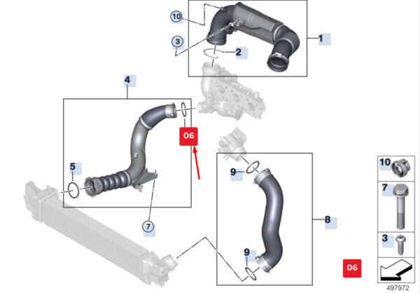 13718473161 - NEW BMW X2 F39 LOAD AIR LINE PREFORMS SEAL 13718473161 8473161
