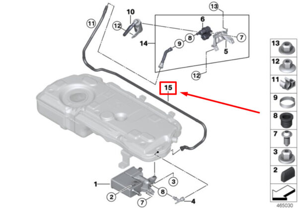 16119810956 - MINI COUNTRYMAN R60 Flush Air Line 9810956 16119810956 NEW ORIGINAL