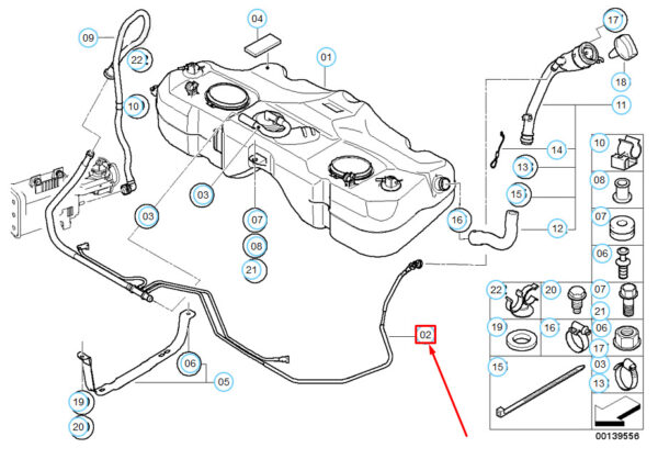 16122752553 - MINI Cooper R55 Clubman Fuel Supply Line 16122752553 2752553 NEW REAL